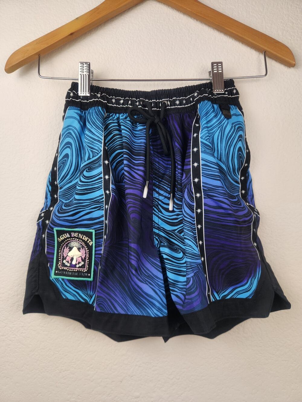 Agua Bendita Boys Luke Board Shorts in Blue Size 14 NWT